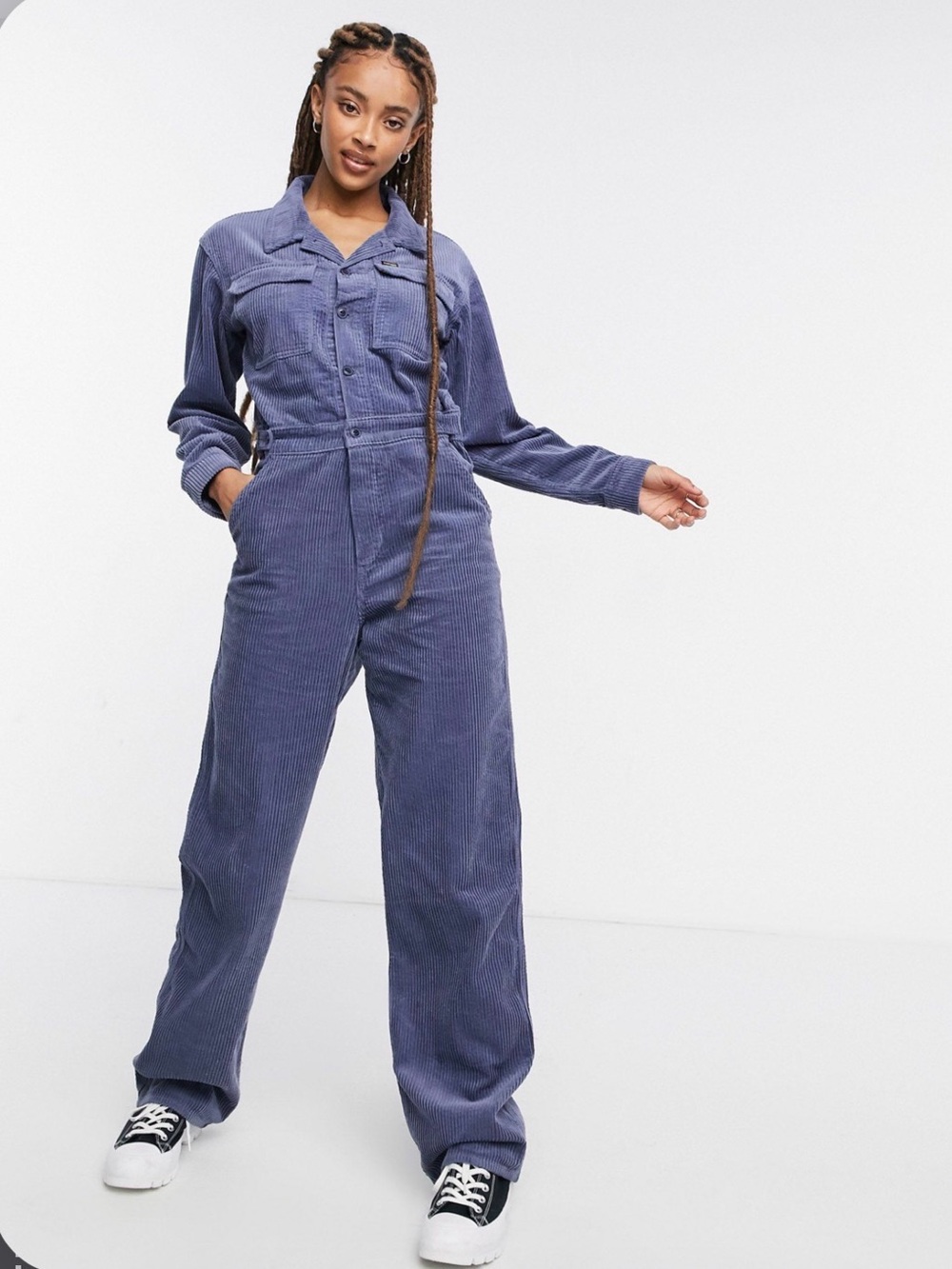 Wrangler Blue Corduroy Boiler suit Jumpsuit